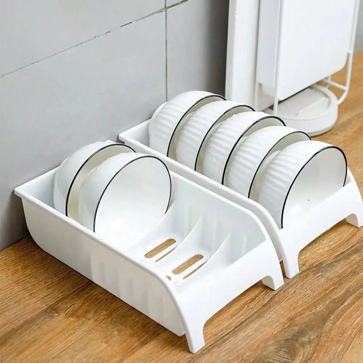 1pc-Water Leakage Folding Drain Bowl Tray Rack Plastic