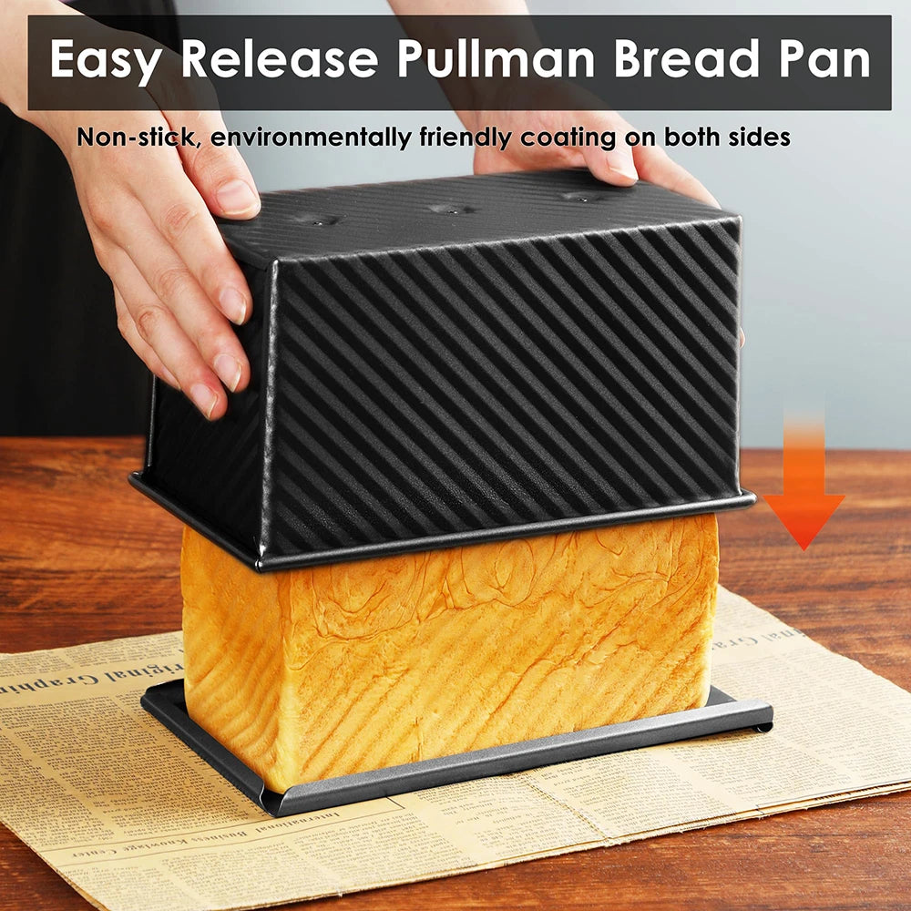Long Pullman Loaf Pan Lid Non-Stick Carbon Steel