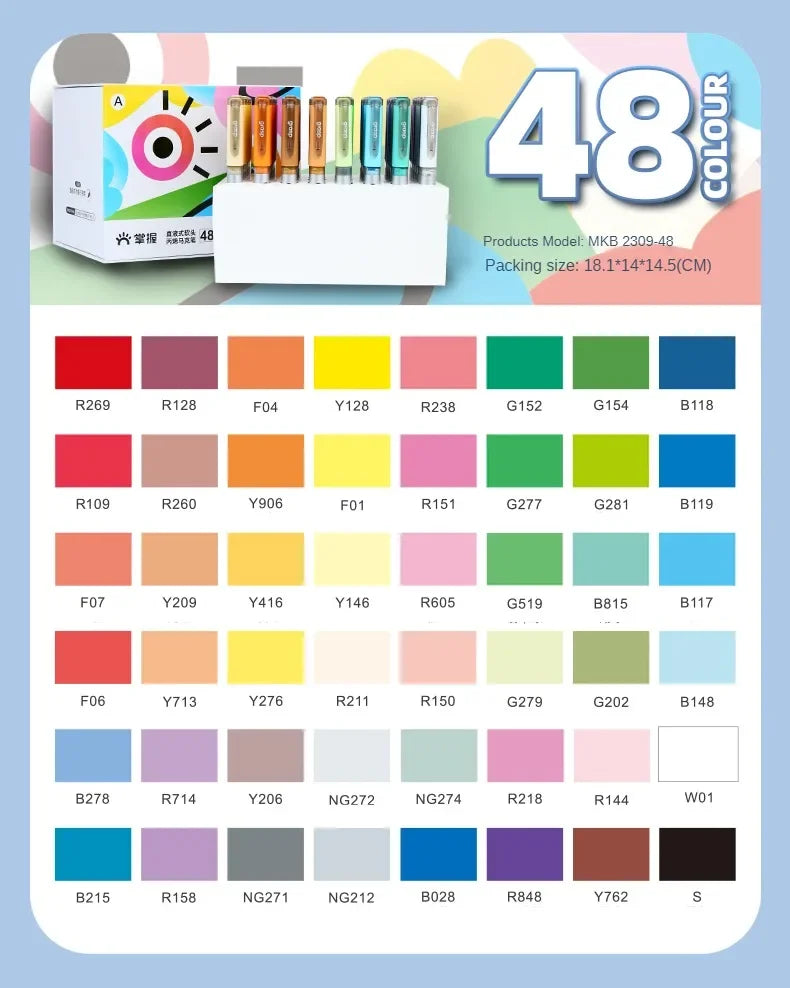 Grasp 120/1 Colors Acrylic Markers Brush Pens Fabric