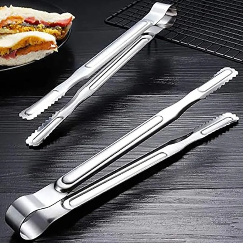 Barbecue Clip Stainless Steel Bbq Tongs Salad Food