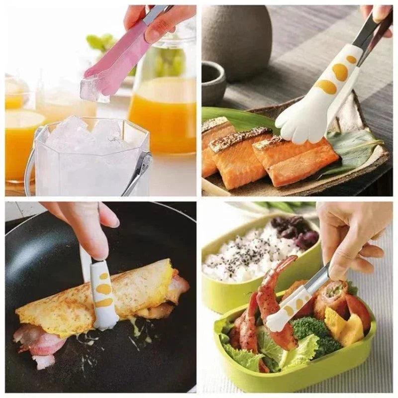 Cat Paw Shape Food Tongs Cute Cartoon Meal