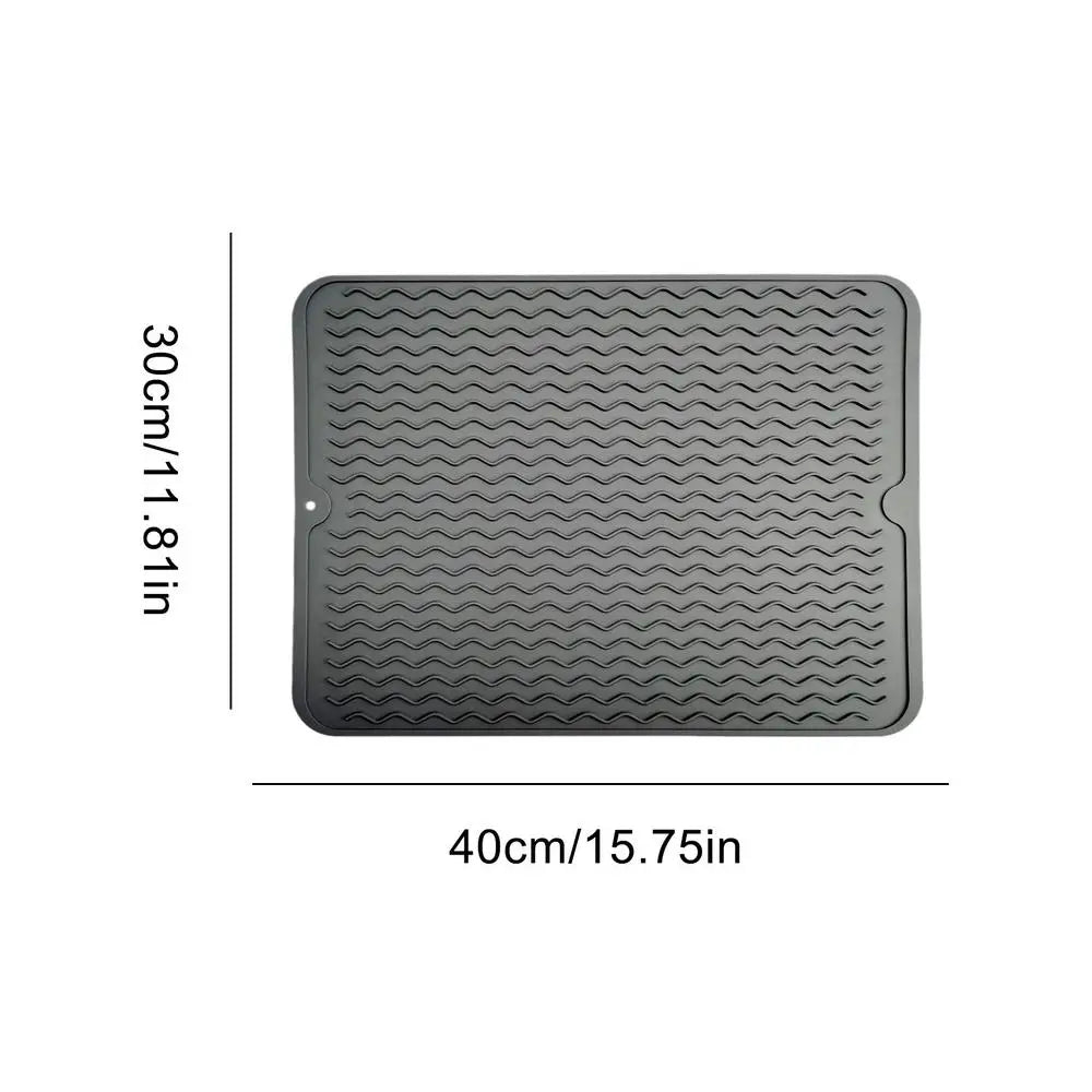 Multi Countertop Silicone Anti Slip Drainage Mat Dishware