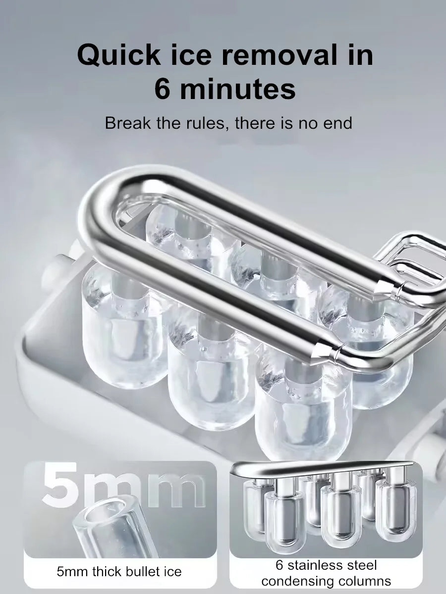 Mini Ice Maker Machine Dorm Student Automatic Ice