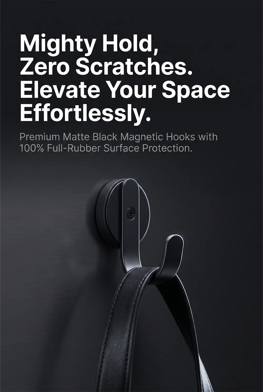 Anti-Scratch Rubber Coated Magnetic Hooks Heavy Duty Cruise