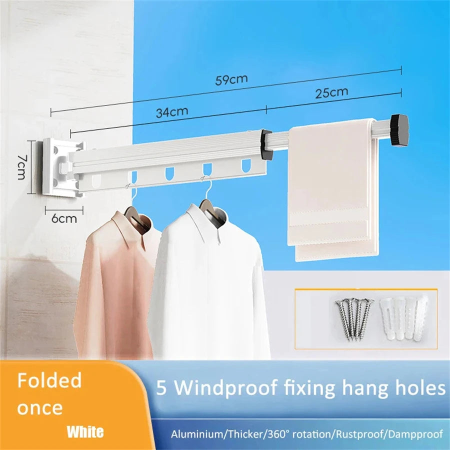 No Punching Folding Clothes Dryer Wall Mounted Drying
