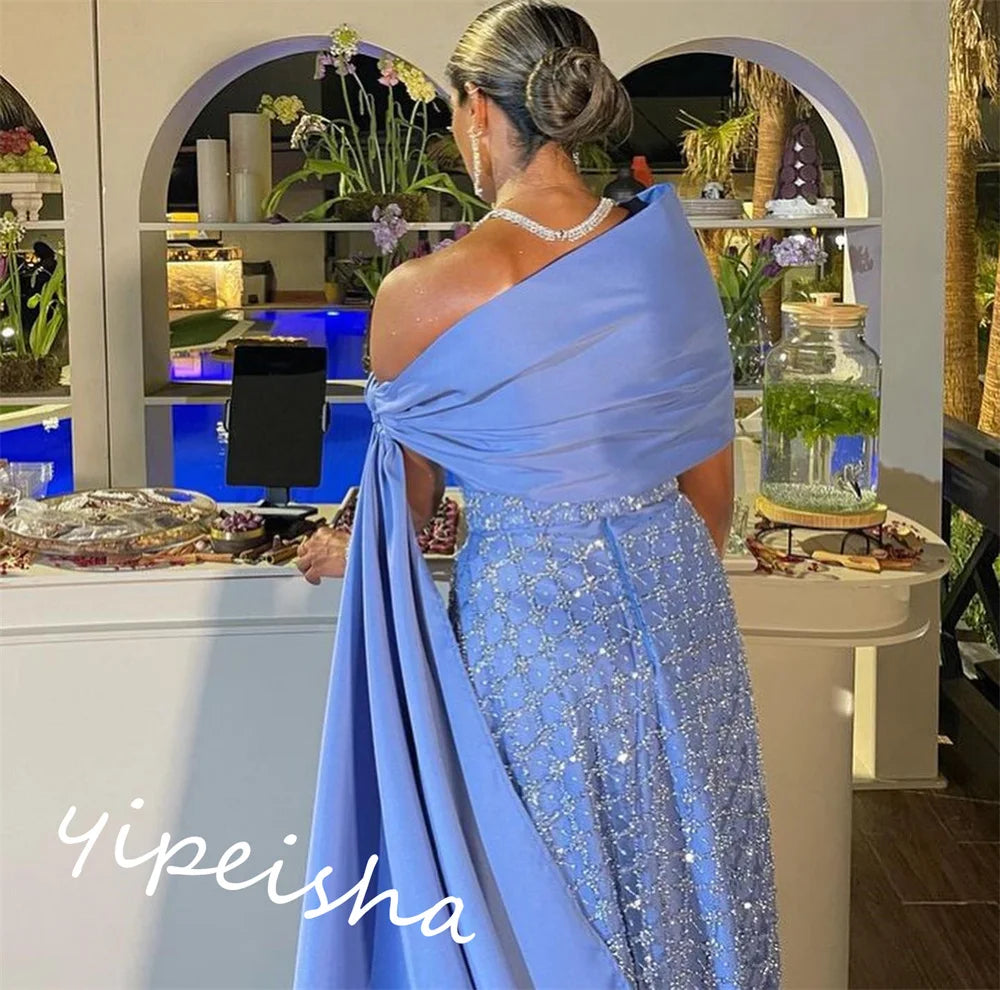 Customizedsparkle One-Shoulder A-Line Sweep/Brush Quinceanera