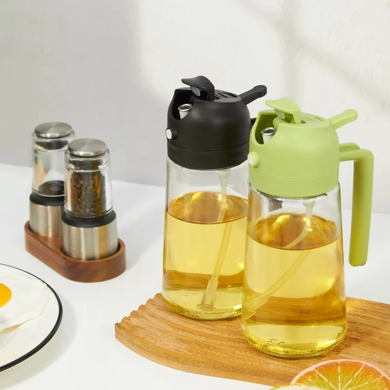 2in1 500ml Spray Oil Dispenser Oil Cruet Bottle