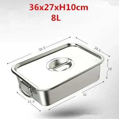 304 Stainless Steel Plate Metal Tray Handle Square