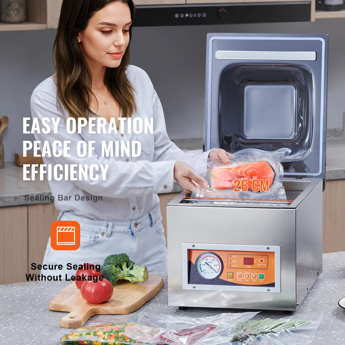 Succebuy Dz-260s Chamber Vacuum Sealer 260w Vacuum Packing