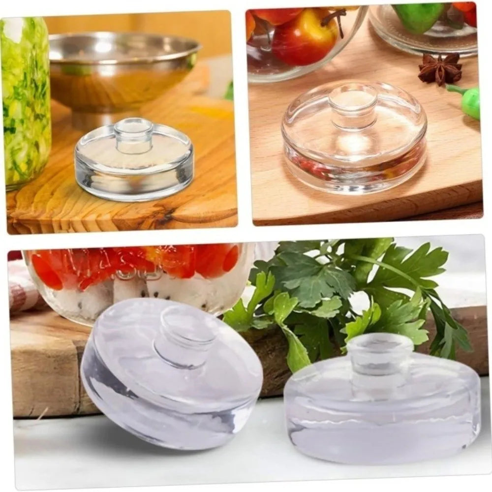 Fermented Glass Weights Clear Handle Wide Mouth Mason