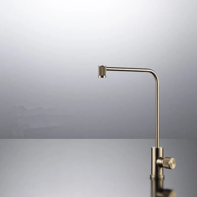 Gun Grey Copper Sink Faucet Rotate 360 Cold