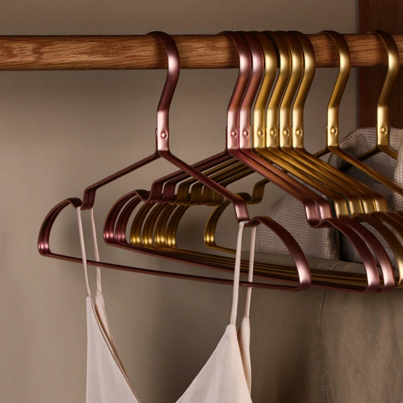 10pcs Matte Gold Hanger Clothes Horse Aluminum Alloy