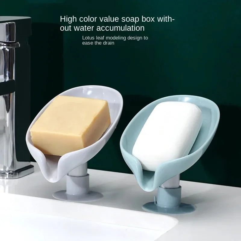 Drain Soap Holder Leaf Shape Soap Box Suction