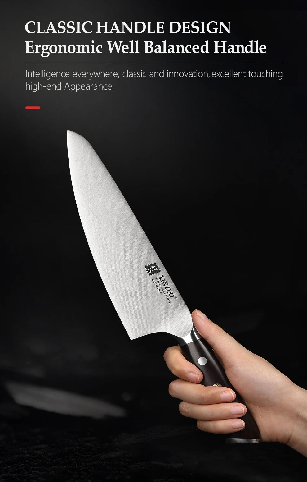 Xinzuo 1-5pcs Stainless Steel Knives Germany 4116 Steel