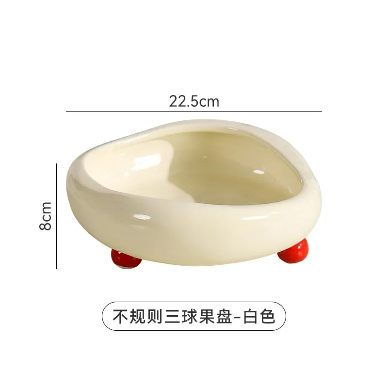 Ceramic Fruit Bowl Salad Bowl Fruit Basket Candy