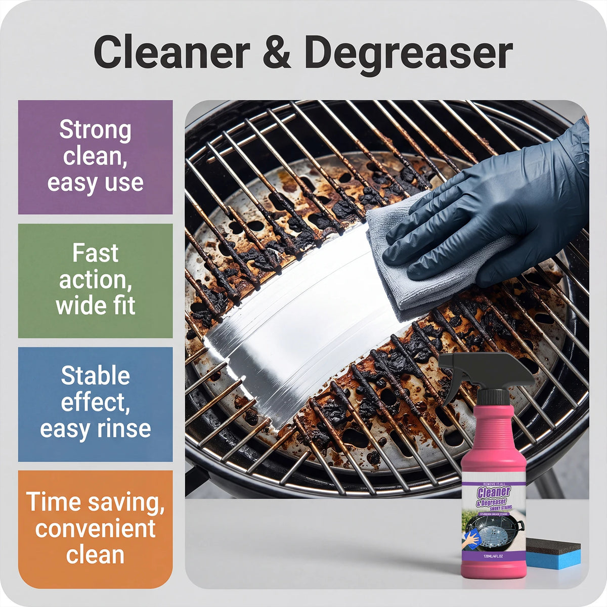 Bbq Grill Cleaner Grease Smoky Stain Remover Degreaser