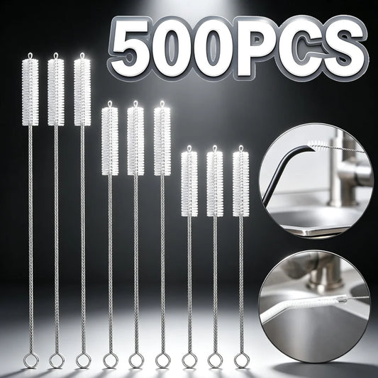 1-500pcs Nylon Straw Cleaning Brush Pipe Cleaner Stainless