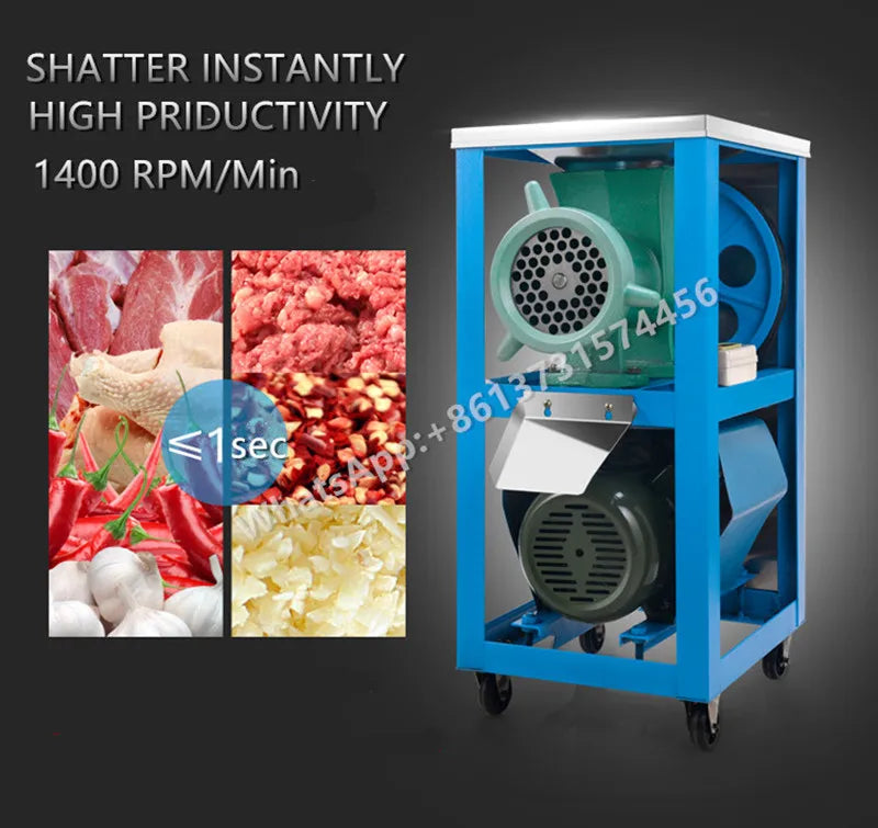 Electric Meat Grinder 3kw Desktop Mincer Minced Fish