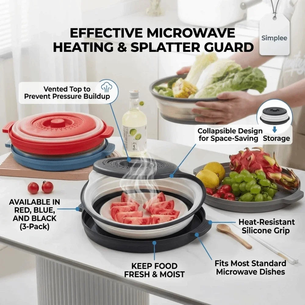 Silicone Microwave Splatter Cover Oil-Proof Splash-Proof