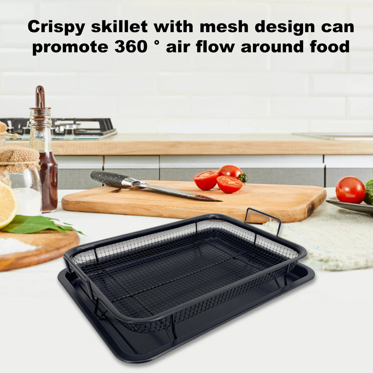 Baking Tray Oil Frying Baking Pan Non-Stick Chips