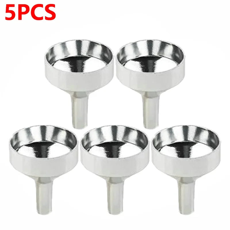 10/5/1pcs Stainless Steel Mini Funnel Detachable Filter