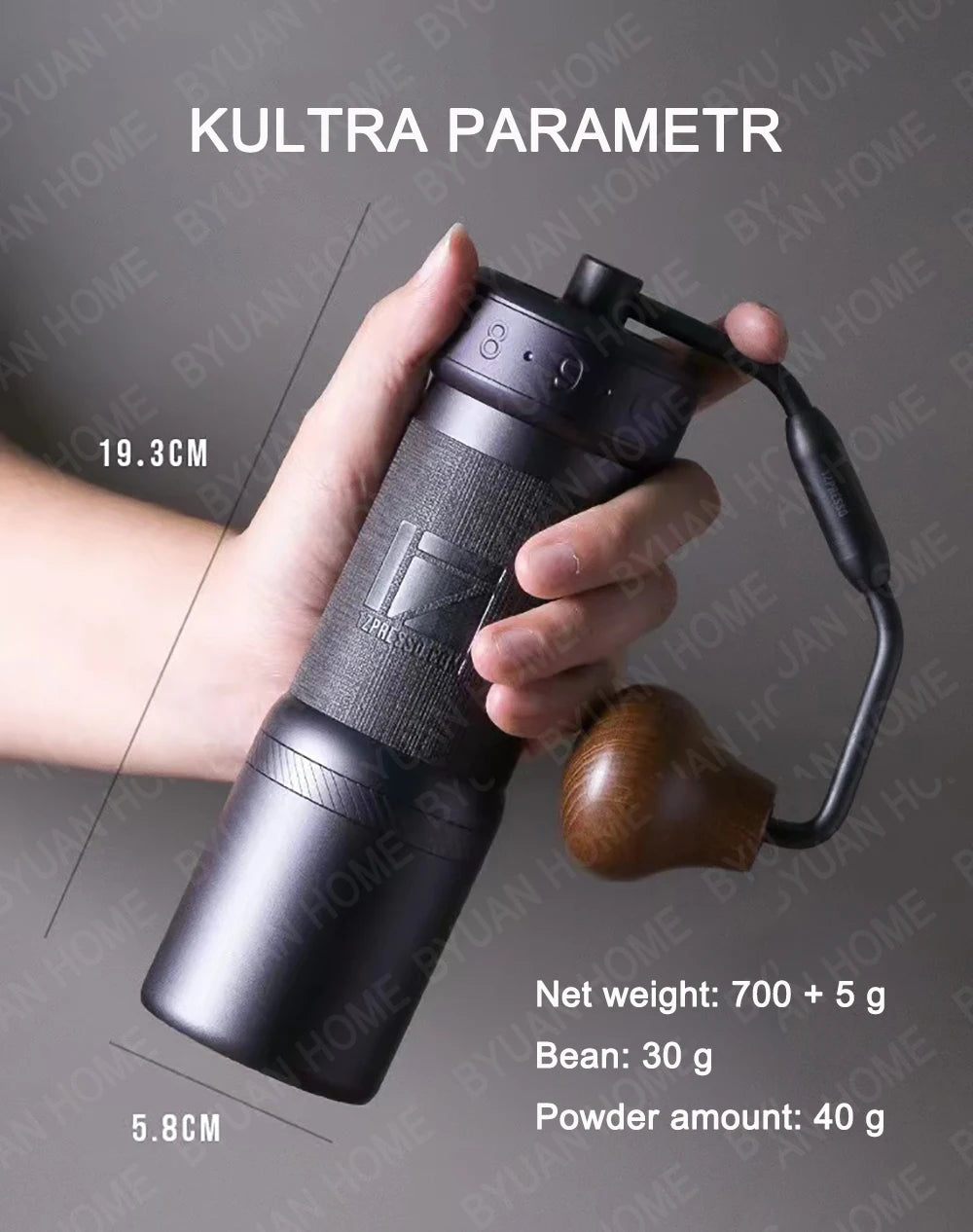 1zpresso Kultra Super Cool Dark Black Coffee Grinder