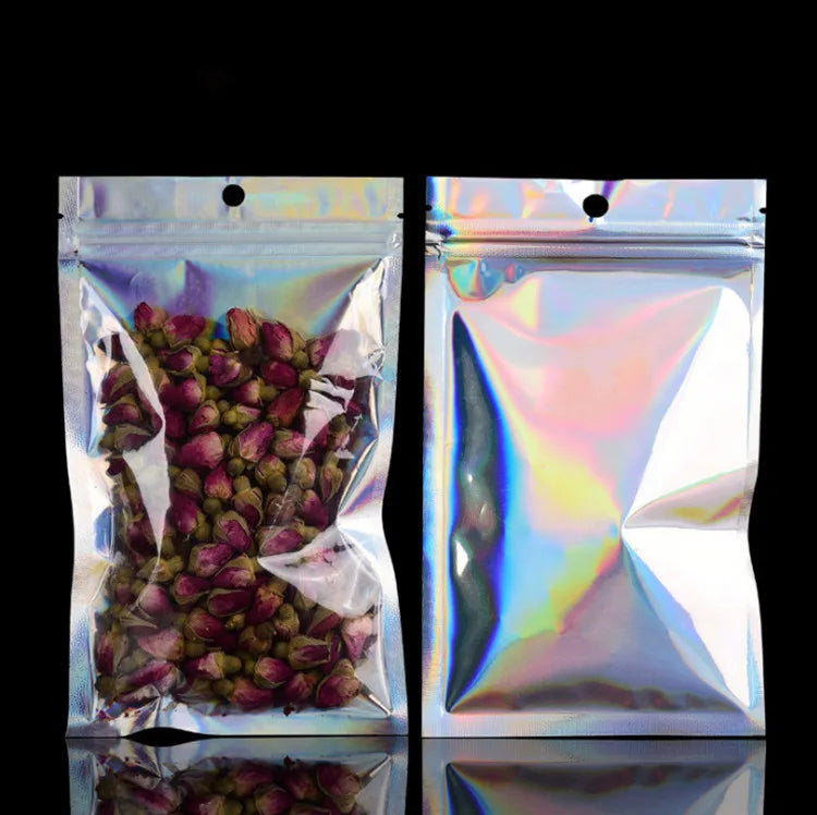 200pcs Resealable Translucent Holographic Storage Bag Hologram