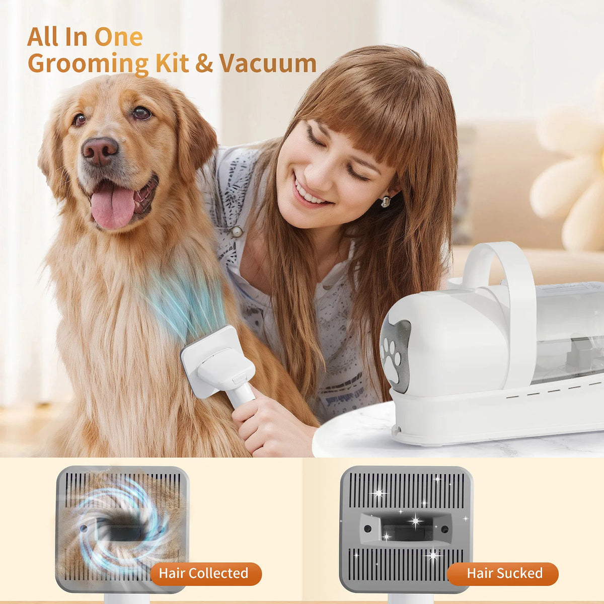 Dog Vacuum Cleaner Cat Hair Dryer 7in1 Pet