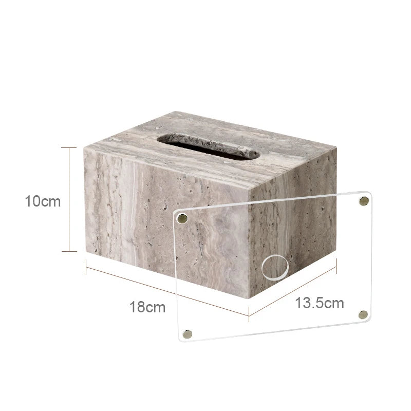 Travertino Grigio Bathroom Antique Natural Marble Soap Dispenser