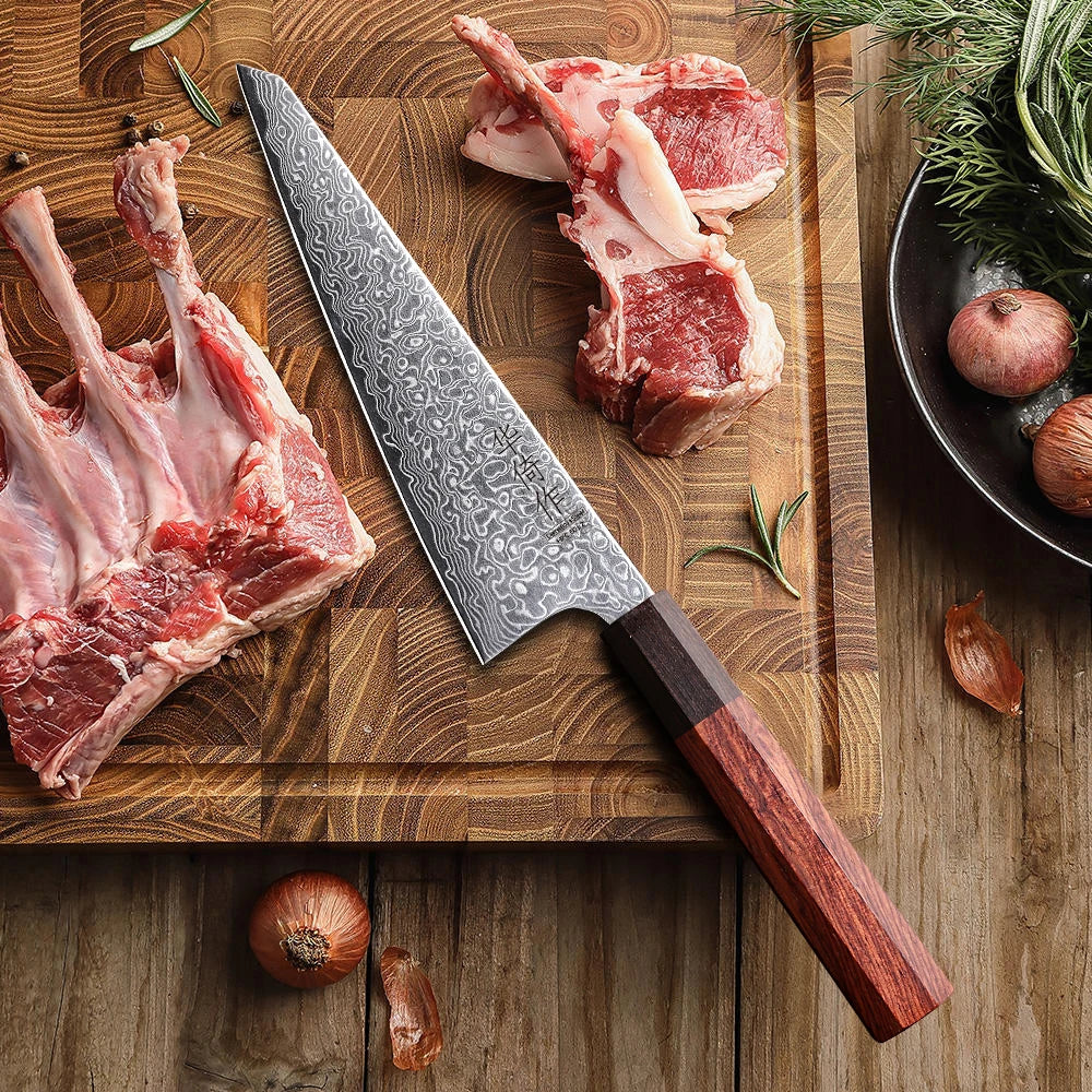 6-Inch Japanese Handmade Honesuki Chef Knife Damascus Steel