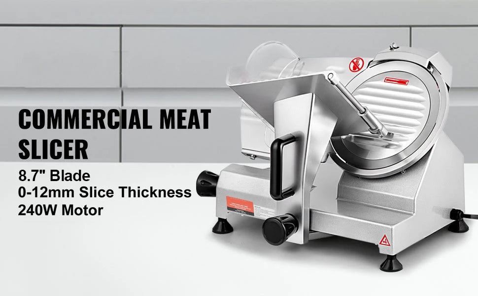 Succebuy Meat Slicer 8/10inch Carbon Steel Blade Electric