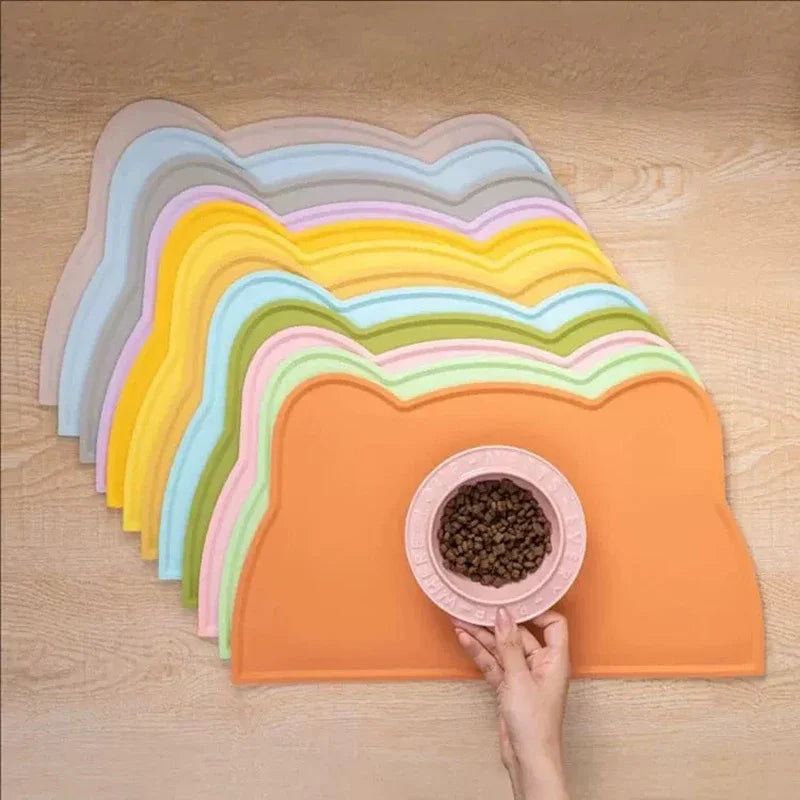1pc Cat Dog Meal Mat Pet Silicone Mat