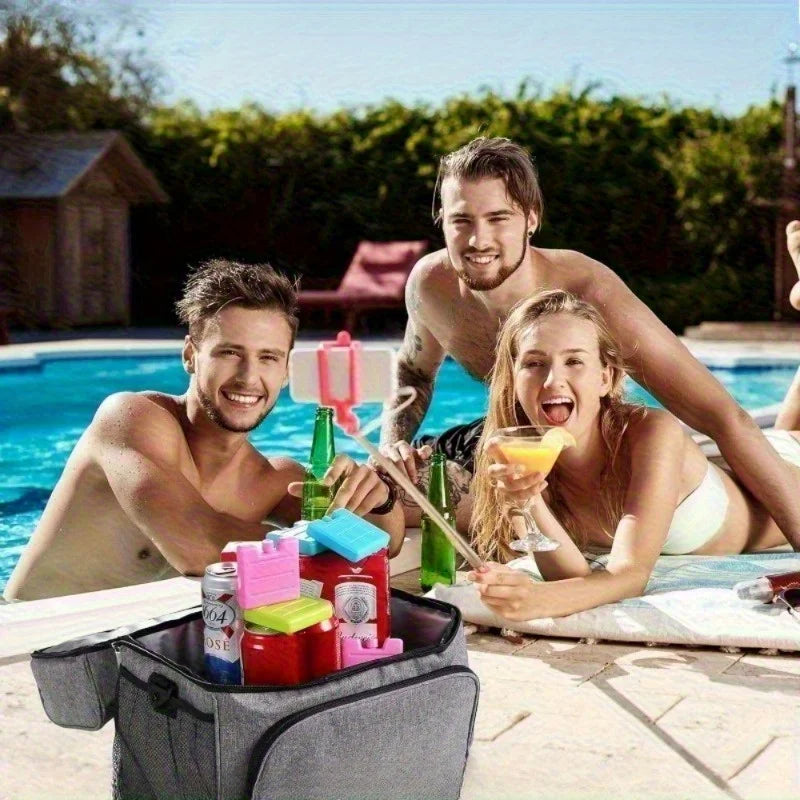1/8pc Reusable Gel Ice Blocks Cooler Bag Stackable