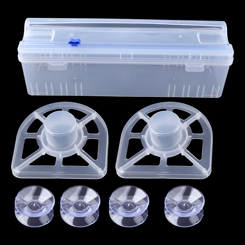 Reusable Food Plastic Wrap Dispenser Cutter Adjustable Cling