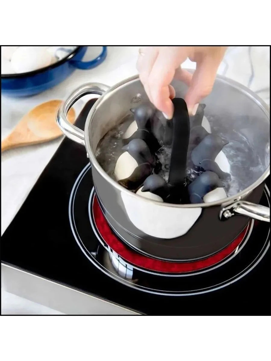 Penguin Egg Steamer & Refrigerator Storage Rack 2-In-1