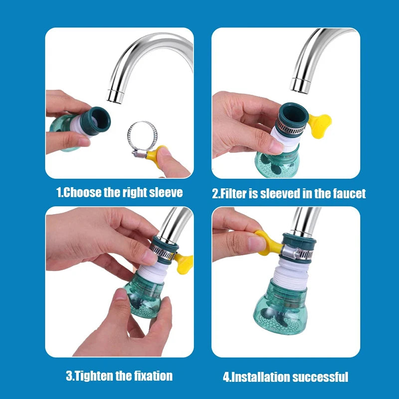 Universal 360 Rotation Faucet Bubbler Swivel Water Saving