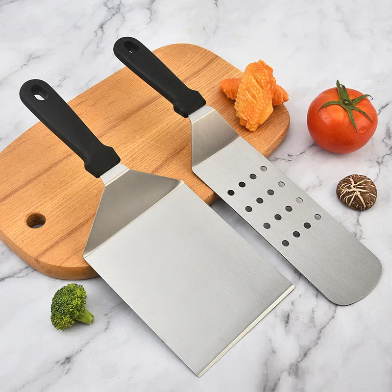 Stainless Steel Scraper Cooking Spatula Barbecue Spatula Plate
