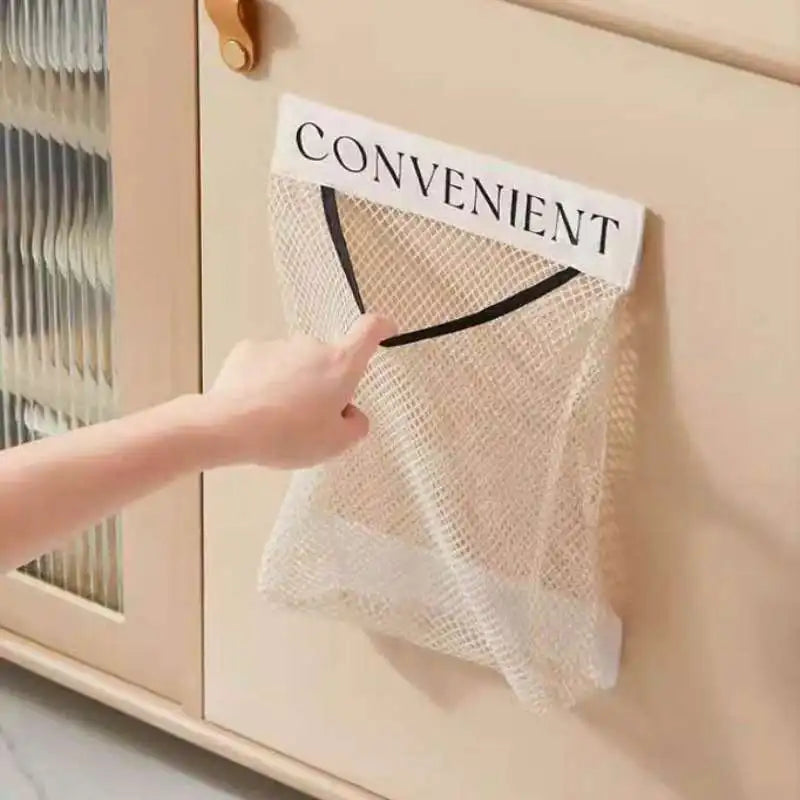 Wall Mount Mesh Storage Bag Garbage Bag Miscellaneous