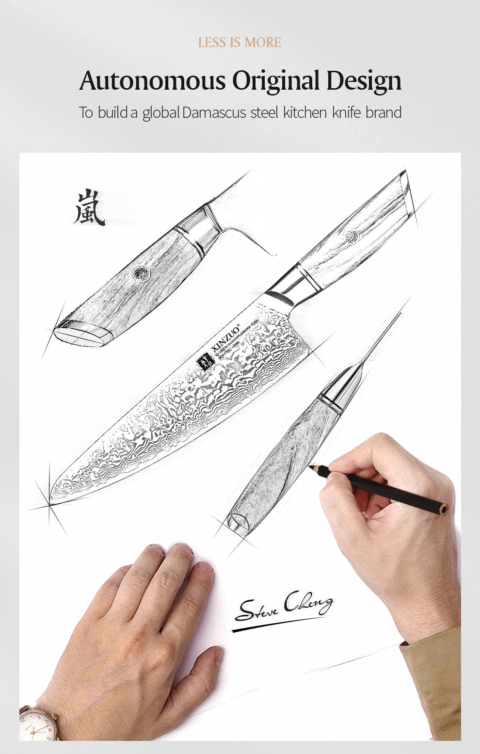 Xinzuo Chef Knife 73 Layers Damascus Steel Knives