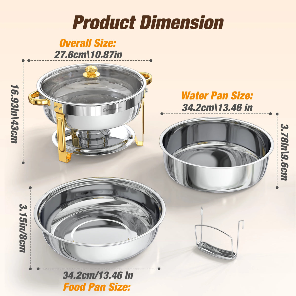 5qt Round Chafing Dish Buffet Chafing Dishes Buffet