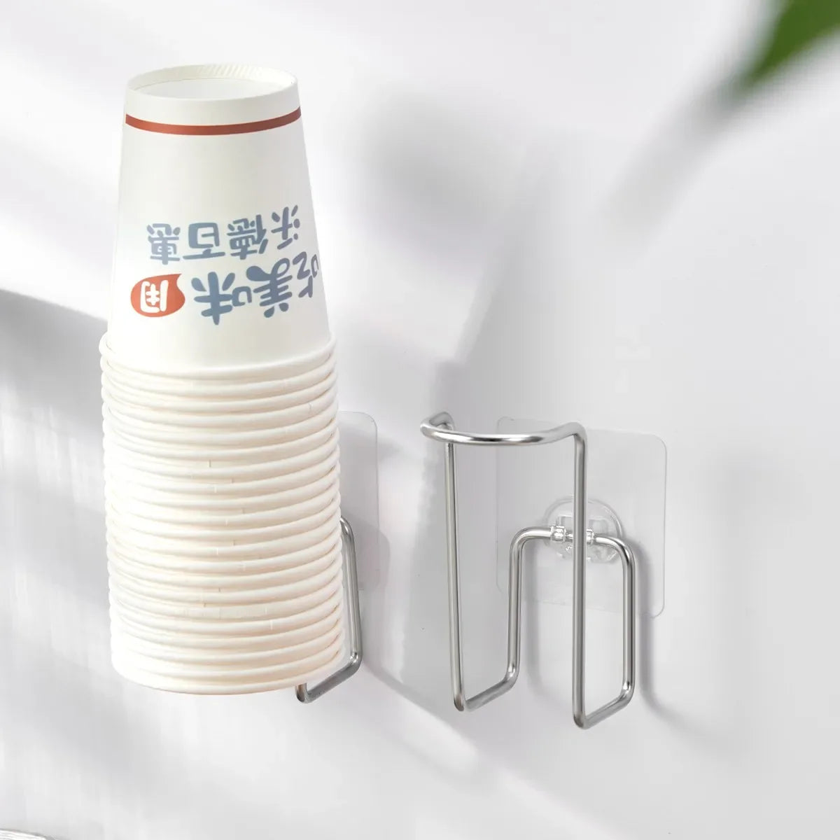 Wall Mounted Stainless Steel Disposable Cup Holder Water