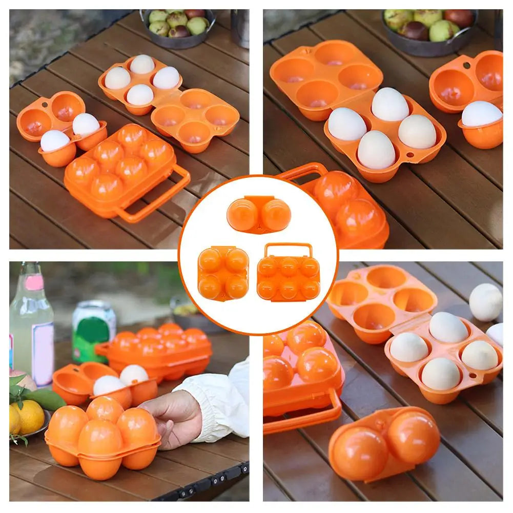 2/4/6 Grid Egg Storage Box Container Plastic Egg