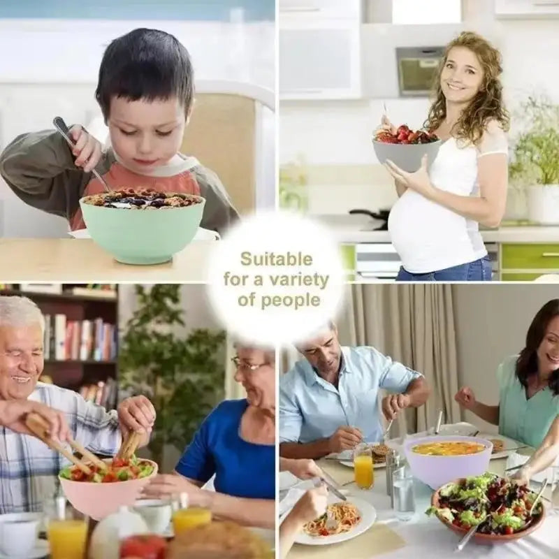 Children Bowl Sustainable Wheat Straw Tableware Kids Family