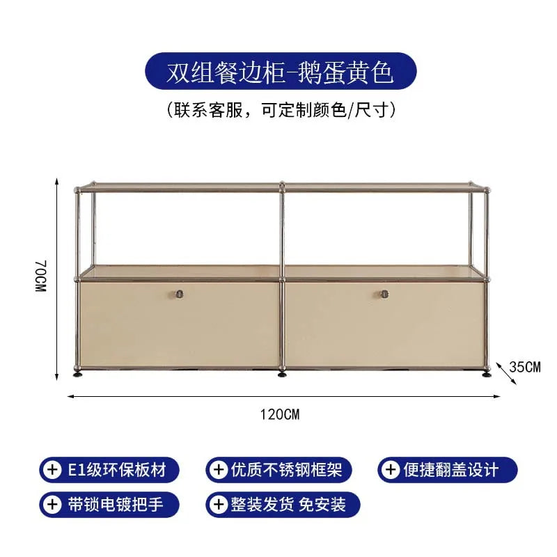 Modern Module Living Room Cabinet Stainless Steel Tv