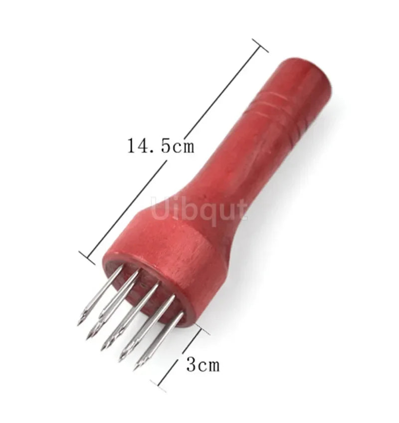 Stainless Steel Meat Needles Pounders Wooden Handle Profession
