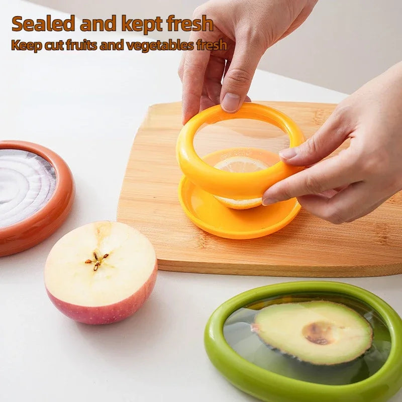 1pc/4pc Silicone Fruit Vegetable Fresh-Keeping Box Food Storage