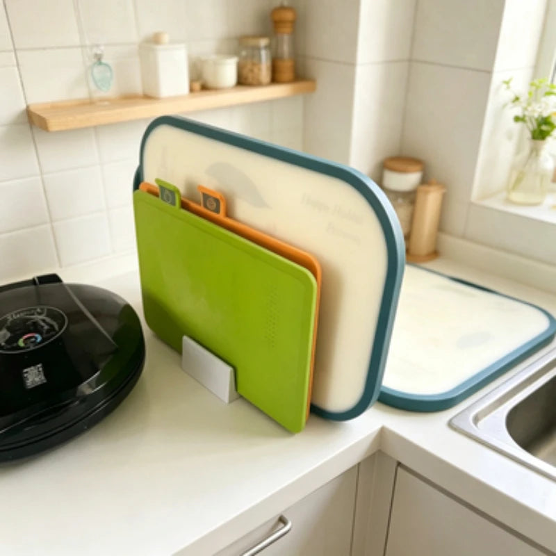 Multi-Tier Cutting Board Organizer Rack Ventilated Draining