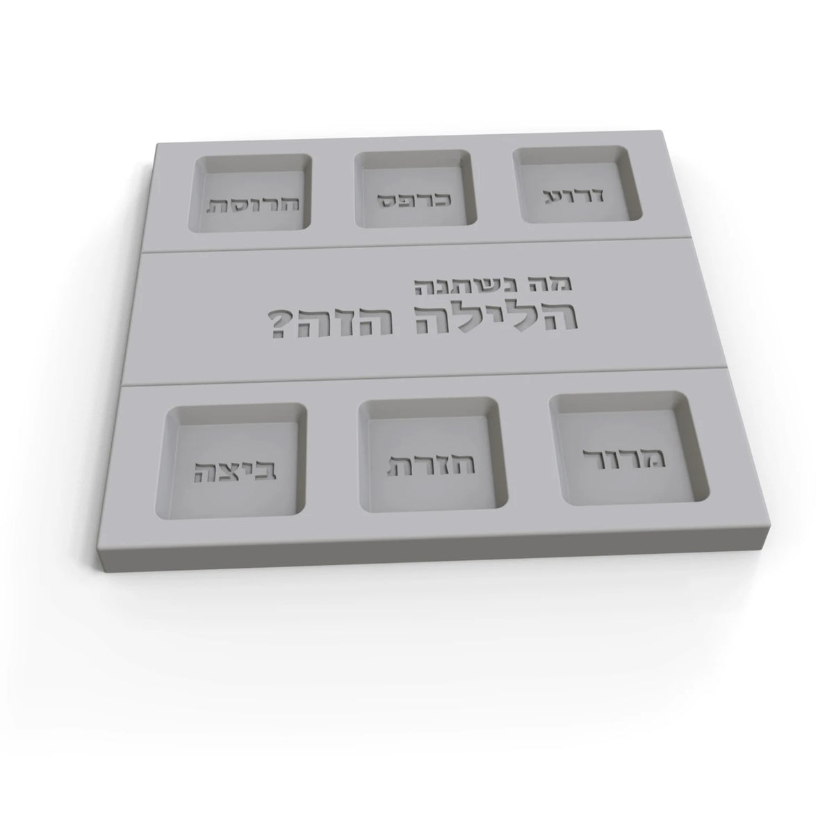 Silicone Mold Jewish Pesach Seder Plate-Reusable Cement Plaster