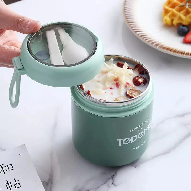 510ml Stainless Steel Lunch Box Spoon Thermal Food