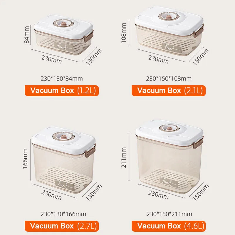 Food Vacuum Storage Box Fresh-Keeping Sealed Canister Large
